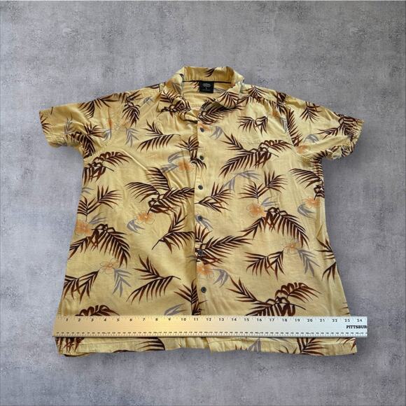 Rip Curl Surf Revival Short Sleeve Button Up Shirt Men’s Large Vintage Yellow - Picture 6 of 10